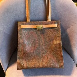 Etro‎ Leather Tote Shoulder Bag EUC
